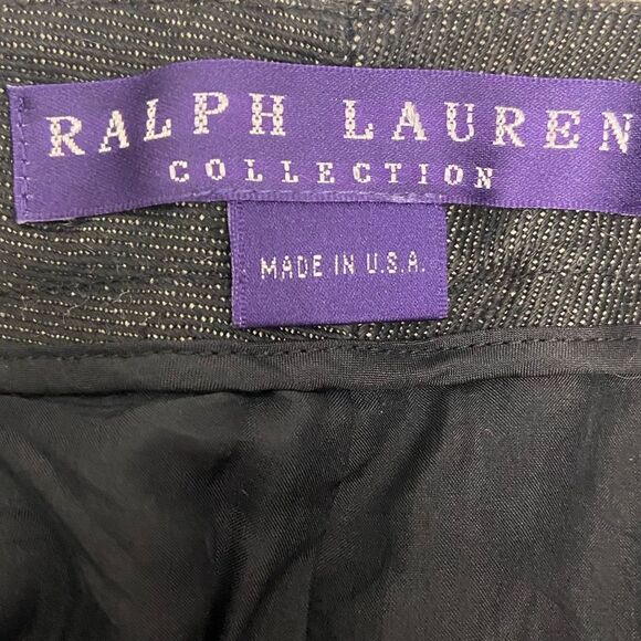 Vintage Ralph Lauren Collection Purple Label Black Linen Skirt - Picture 6 of 13